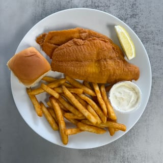 2 PCs Fish With Roll Fries