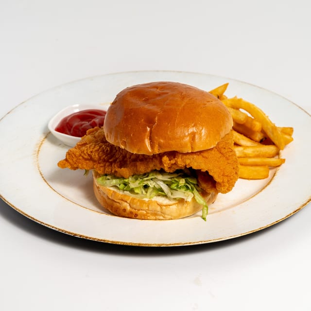 Tilapia fish sandwich.
