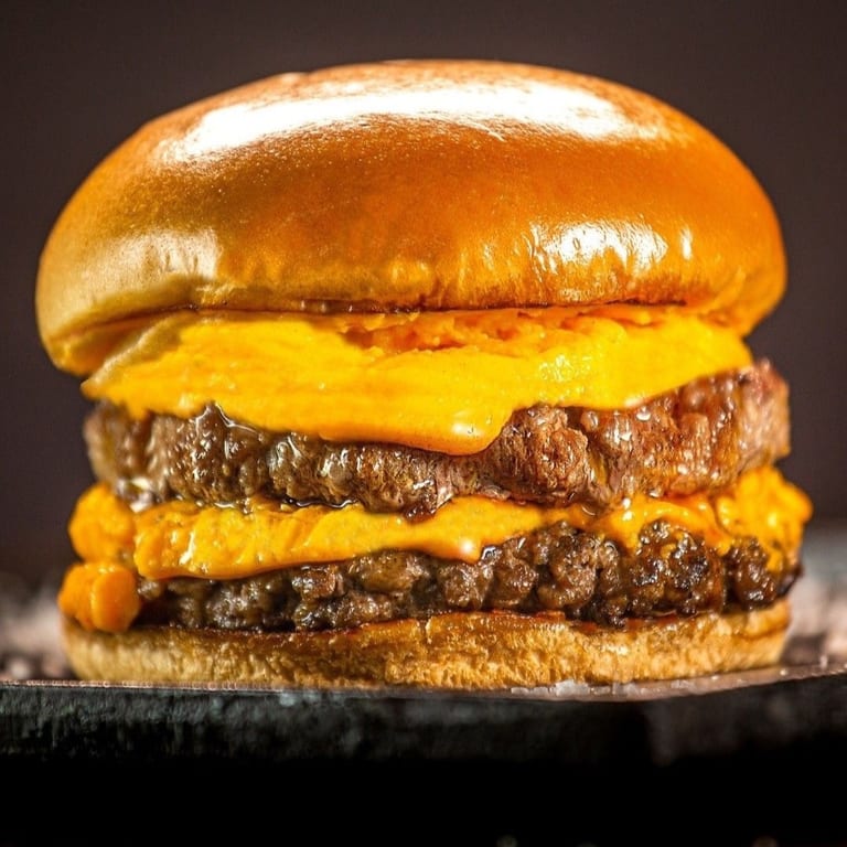 Indulge in Our Double Cheeseburger