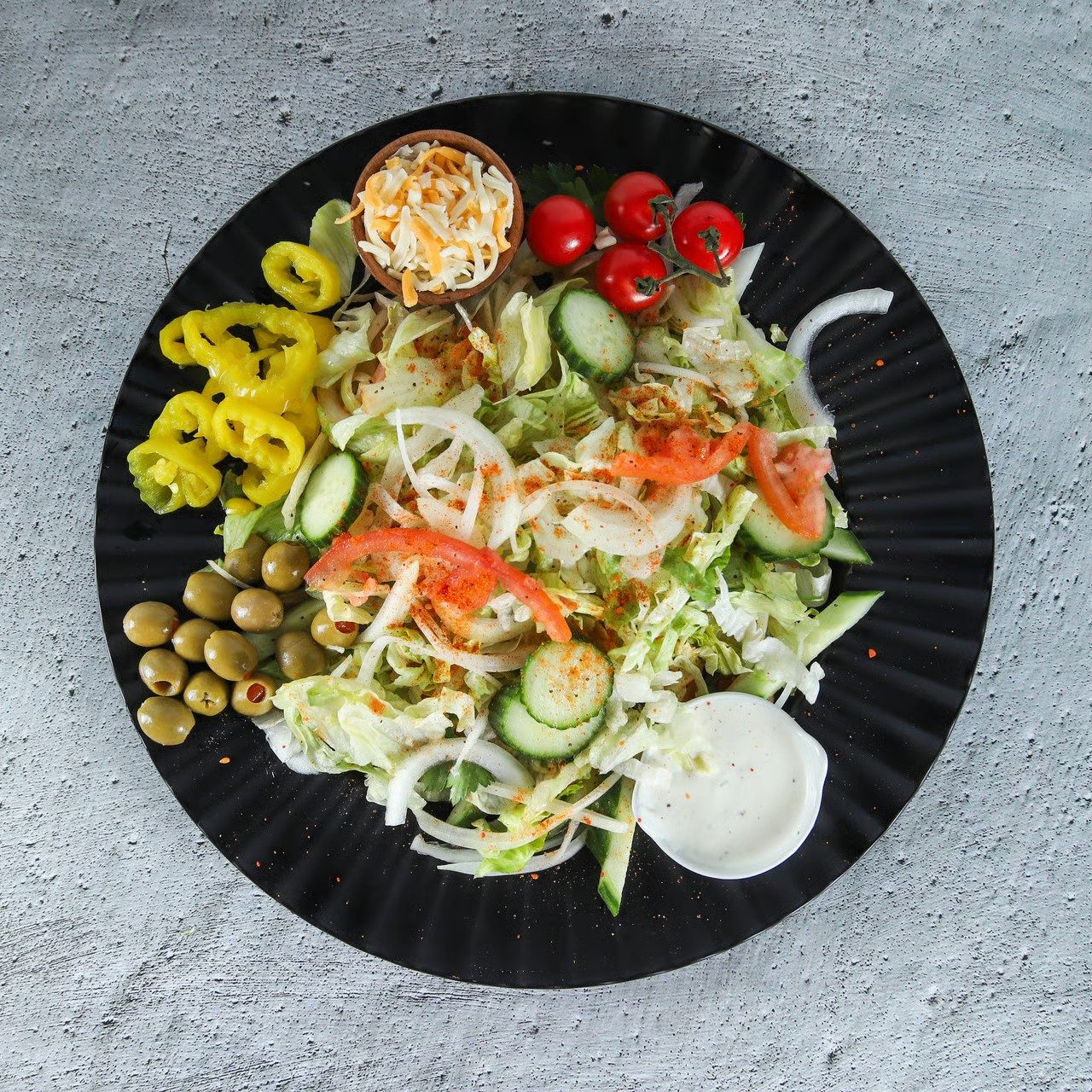 Fresh garden salad.