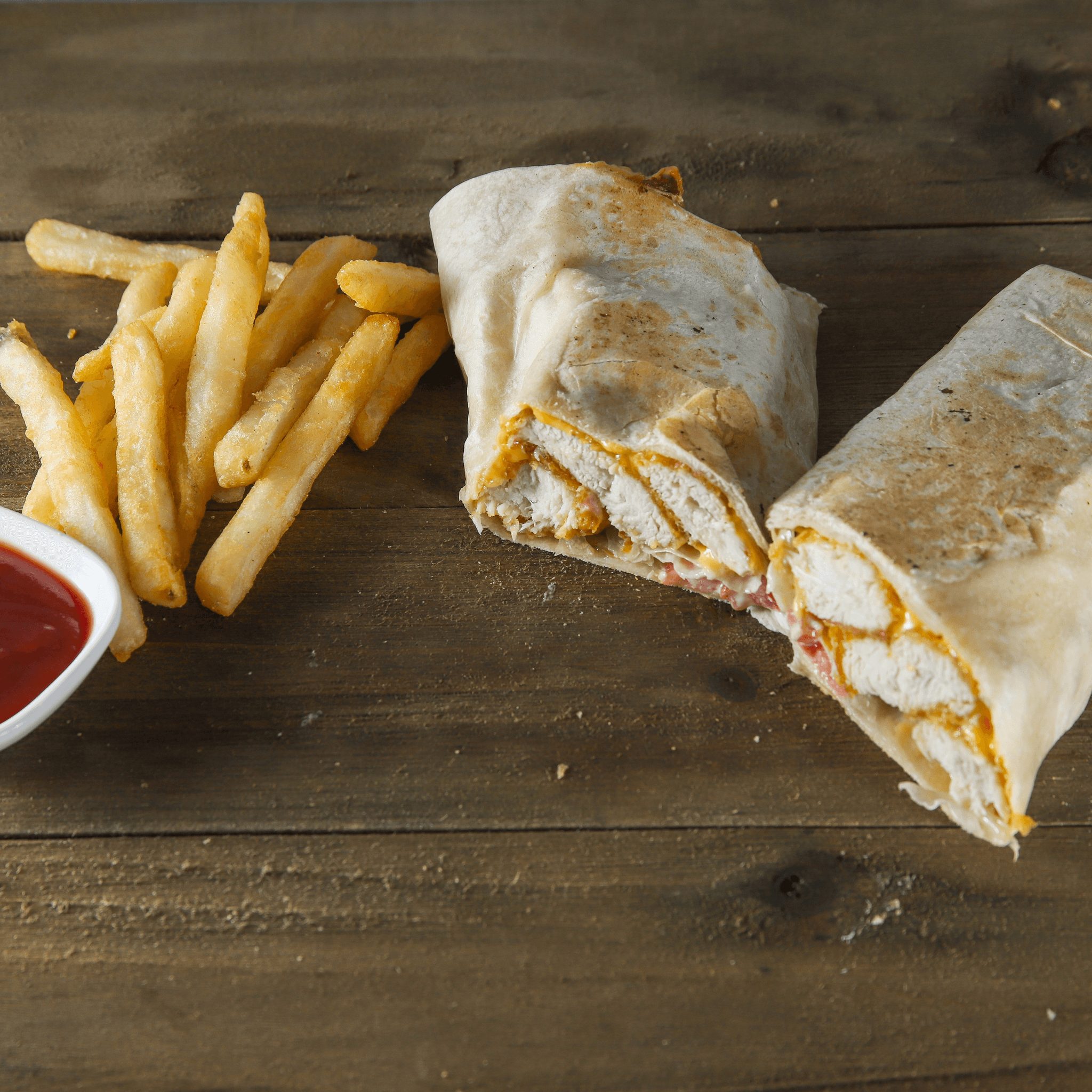 Beef shawarma wrap.