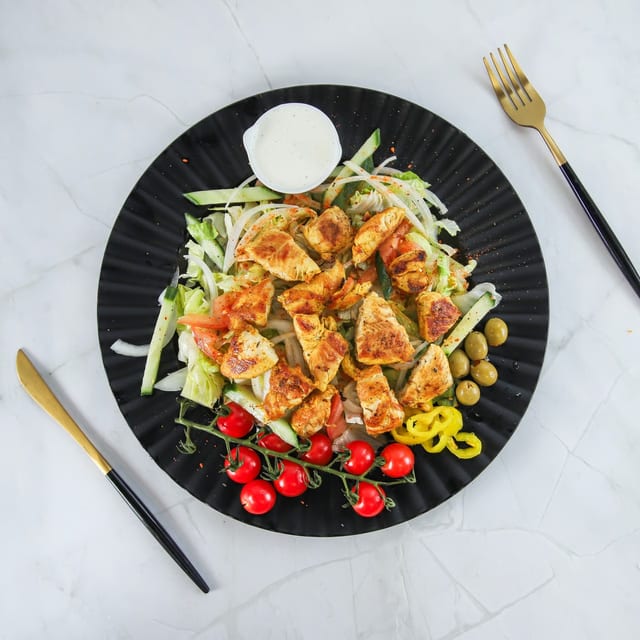 Grilled chicken salad.