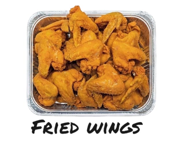 25 Whole fried chicken wings.