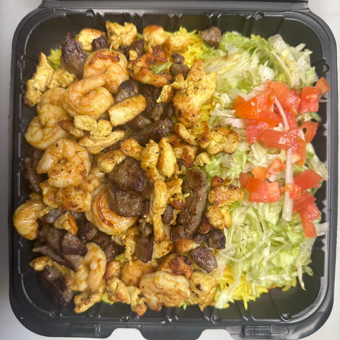 Mix Of Three Over Rice.