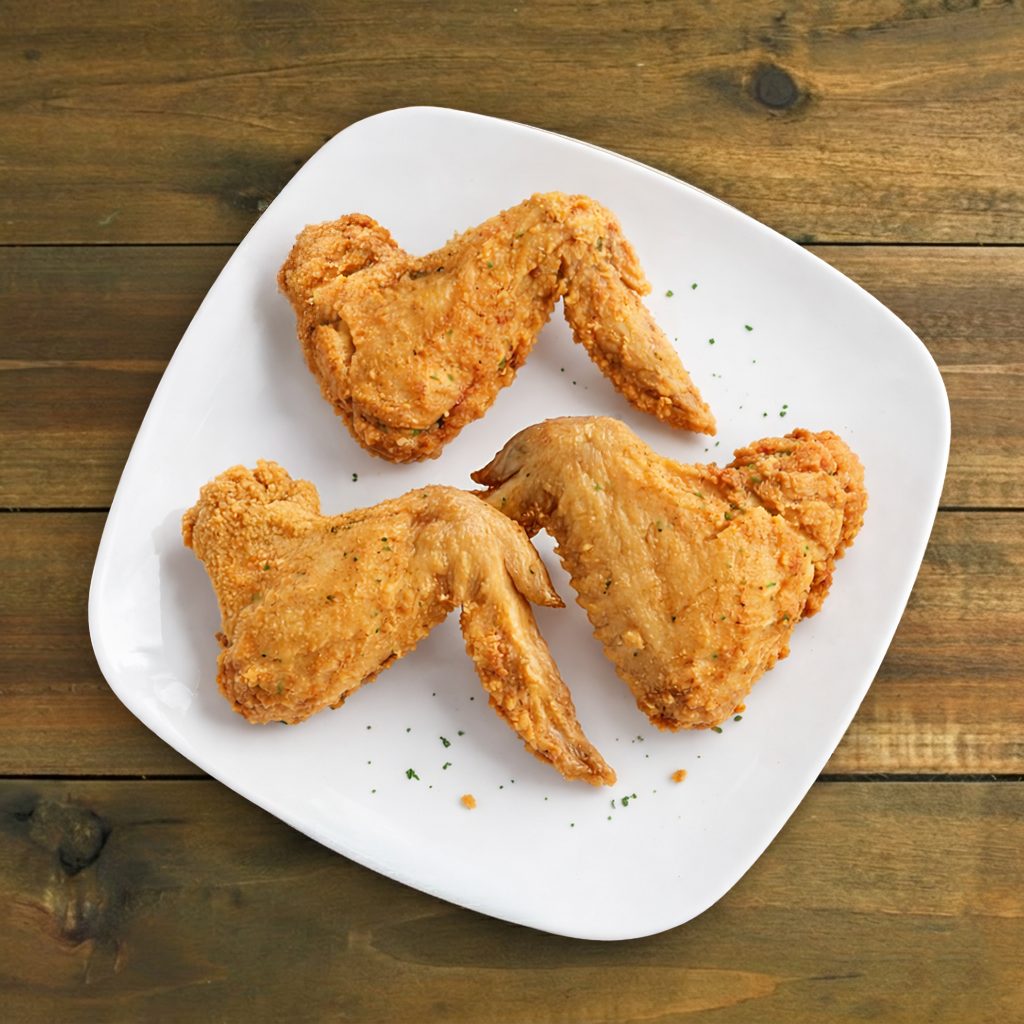 3 Piece whole chicken wings.