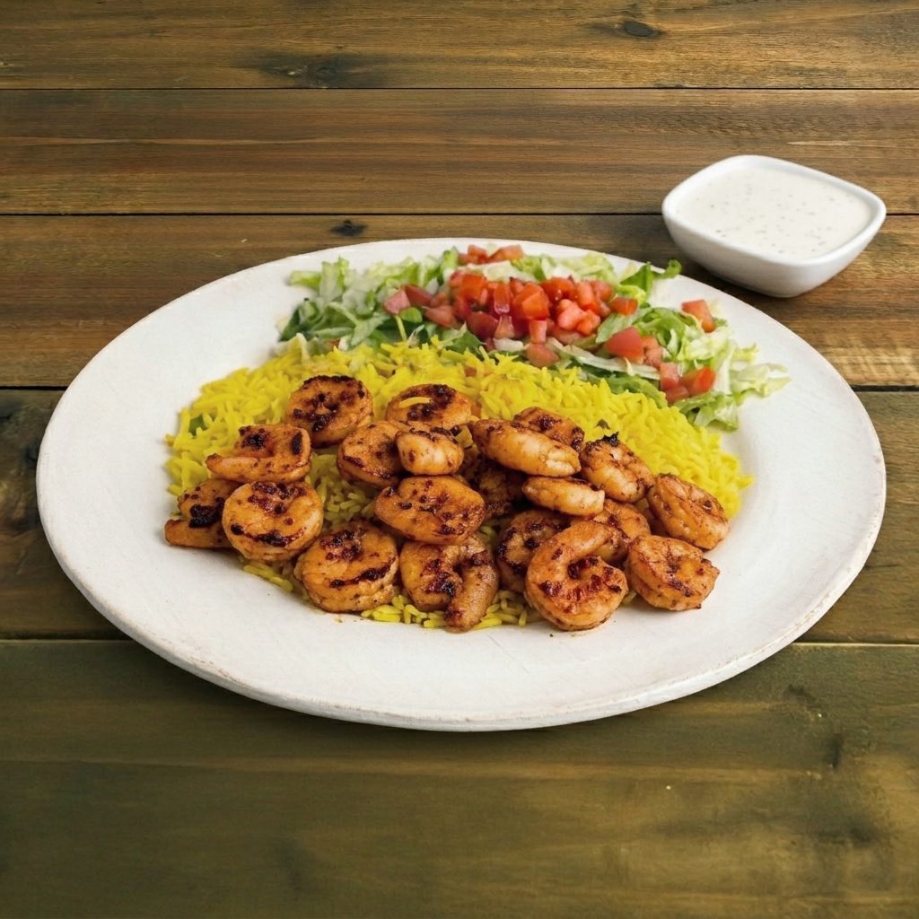 Shrimp kebab.