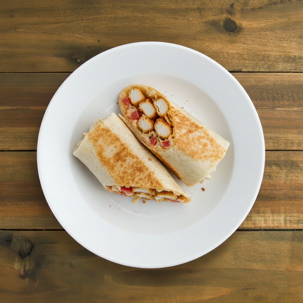 Crispy chicken wrap.