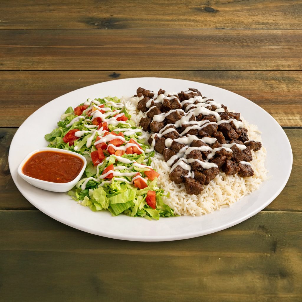 Lamb over rice.
